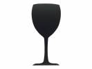 V&aelig;gtavle Securit Silhouet Glas sort