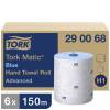 Papirh&aring;ndkl&aelig;der rulle, Tork, H1 Advanced, 2 lag, 100 % cellulose/CTMP bl&aring; 210mm x 150.00m, 18g/m2 ka