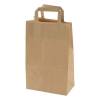 Papirb&aelig;repose, 220 x 125 x 350 mm flat bag, Papir, brun, pakke a 250 stk palle 36 pakker, palle a 36