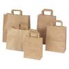 Papirb&aelig;repose, 220 x 125 x 350 mm flat bag, Papir, brun, pakke a 250 stk palle 36 pakker, palle a 36