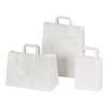Papirb&aelig;repose, 350 x 170 x 245 mm flat bag, Papir, hvid, pakke a 200 stk palle 30 pakker, palle a 30