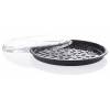 L&aring;g t/plastbakke, F&aelig;rch, P 78-50A., Rund &Oslash; 330, h&oslash;jde 23, v&aelig;gt: 301 PET, transparent, T/Pizza and Ta