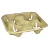 Kopholder, papir/cellulose/papir naturlig, 4 Cups, karton a 260 stk palle 30 kartoner, Nature Line