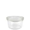 Sylteglas, Rund, &Oslash; 100, h&oslash;jde 55 Glass, transparent, pakke a 6 stk Weck F&oslash;devaregodkendt