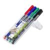 OHP-pen, Staedtler Lumocolor, 313WP-4 0,4MM, assorteret, permanent S&aelig;t med 4 stk