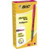 Tekstmarker, Bic Brite liner Grip 1,6-3,3MM, Skr&aring; spids, pink