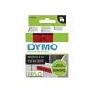 Labeltape, Dymo D1, 45017 S0720570 12mmx7.00m sort/r&oslash;d