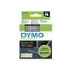 Labeltape, Dymo D1, 45020 S0720600 12mmx7.00m hvid/transparent