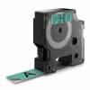 Labeltape, Dymo D1, 45809 S0720890 19mmx7.00m sort/gr&oslash;n