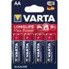 Batteri, Varta LA06, AA Longlife Max Power pakke a 4 stk