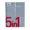 Kollegieblok, Bantex, linjeret, A5, hvid 148x210mm