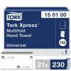 Papirh&aring;ndkl&aelig;der ark, Tork, Universal, H2 1 lag, hvid 196mmx255mm, &aelig;ske a 4830 ark FSC Mix Credit