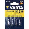 Batteri, Varta, AAA Longlife pakke a 4 stk