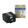 Labeltape, Brother, HGE231V5, 12mmx8.00m sort/hvid