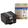 Labeltape, Brother, HGEM931V5 12mmx8.00m sort/s&oslash;lv