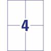 Laseretiket, Avery, 687860 105x148mm hvid, antal etiketter pr. ark : 4 pakke a 40 stk