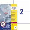 Laseretiket, Avery, L8012-10 210x148mm transparent, antal etiketter pr. ark : 2 pakke a 20 stk