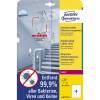 Laseretiket, Avery, L8013-100 105x148mm hvid, antal etiketter pr. ark : 4 pakke a 40 stk
