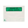 F&oslash;lgeseddellommer, C5, 240 x 180 mm hvid, green-black print Packing list glassine + kraftpapir, kart
