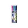 OHP-pen, Staedtler Lumocolor,  317 0,8-1,0MM, assorteret, permanent pakke a 4 stk