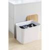 Plastkasse SmartStore, hvid Sorteringskasse med 3 spande , 380mm x 570mm x 420mm