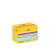 Notes, Post-it, Super sticky, assorteret 48x48mm, pakke a 12 stk 100% PEFC Certified