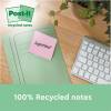 Notes, Post-it, Recycle, assorteret, 76 x76mm, pakke a 18 stk 100% PEFC Certified