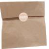 Forseglingsetiket, Meto, &Oslash;50mm, HJERTE 50x50mm brun, rulle a 500 etiketter
