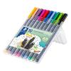Fineliner, Staedtler Triplus,  334 0,1-0,5MM, assorteret, S&aelig;t med 10 stk