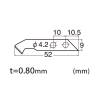 Reserveklinger, NT Cutter, BM-2P, 9 metallic