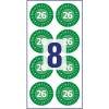 Inspektionsetiketter, Avery, 6944-2026 30x30mm green, antal etiketter pr. ark : 8 pakke a 10 stk