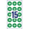 Inspektionsetiketter, Avery, 6945-2026 20x20mm green, antal etiketter pr. ark : 15 pakke a 8 stk