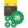 Inspektionsetiketter, Avery, 6946-2026 30x30mm green, antal etiketter pr. ark : 8 pakke a 10 stk