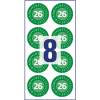 Inspektionsetiketter, Avery, 6946-2026 30x30mm green, antal etiketter pr. ark : 8 pakke a 10 stk