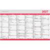 V&aelig;gkalender, Mayland, Stor m/flagdage 388x239mm &aring;r: 2027, Flerfarvet,