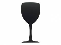 V&aelig;gtavle Securit Silhouet Glas sort