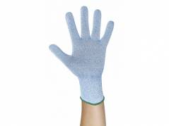 Handske Cut Resistant 9/L f&oslash;devaregodkendt 1stk/pak Hvid/bl&aring; 1x1x1mm (1EA)