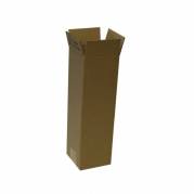 B&oslash;lgepapkasse, Master'in, indre dim: 106 x 106 x 365 mm, 2-lags,EB-flute FEFCO 0201, brun Yderkasse