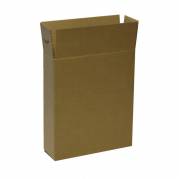 B&oslash;lgepapkasse, Master'in, indre dim: 315 x 106 x 365 mm, 2-lags,EB-flute 7.000 mm, FEFCO 0201, brun