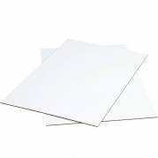B&oslash;lgepapark, 1018 x 718 mm, 1-lags B-flute, 3.000 mm, FEFCO 0110, B&oslash;lgepap hvid/brun, Unprinted l&oslash;st