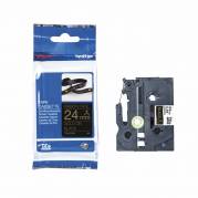 Labeltape, Brother, TZER354, satin 24mmx4.00m guld/sort