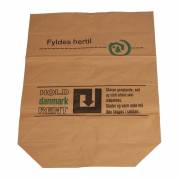 Papirs&aelig;k, 700 x 950 mm, sidefalset Kraftpapir, Papir, limet, brun Hold Danmark Rent, pakke a 50 stk