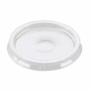 L&aring;g t/foliebakke, Plus Pack, Rund, &Oslash; 85 h&oslash;jde 15 RPET, transparent, Snap-on karton a 100 stk F&oslash;devar