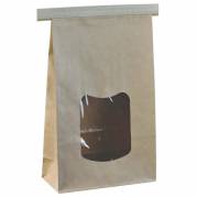 Klodsbundspose, 70 x 115 x 246 mm flat bag, Papir, brun, pakke a 400 stk F&oslash;devaregodkendt