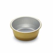 Foliebakke, Plus Pack, Rund 290 ml, &Oslash; 111, h&oslash;jde 43 aluminium, guld/aluminium pakke med 115 stk 1-Co