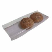 Flutes pose, 100 x 350 x 350 mm flat bag, Papir, hvid, pakke a 1000 stk F&oslash;devaregodkendt