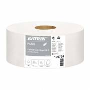 Toiletpapir Jumbo, Katrin, Plus Gigant M, 2 lag, hvid x 310.00m kasse a 6 ruller