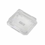 Plastbakke, m/h&aelig;ngslet l&aring;g,203x190x62mm PET, transparent, karton a 350 stk F&oslash;devaregodkendt