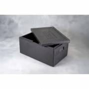 Termo skumkasse, 1/1GN, Rektangul&aelig;r,595 x390x280mm Expanded polypropylene (EPP), sort 1 stk F&oslash;devare