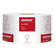 Toiletpapir Jumbo, Katrin, Gigant S 2 lag, hvid x 200.00m, kasse a 12 ruller